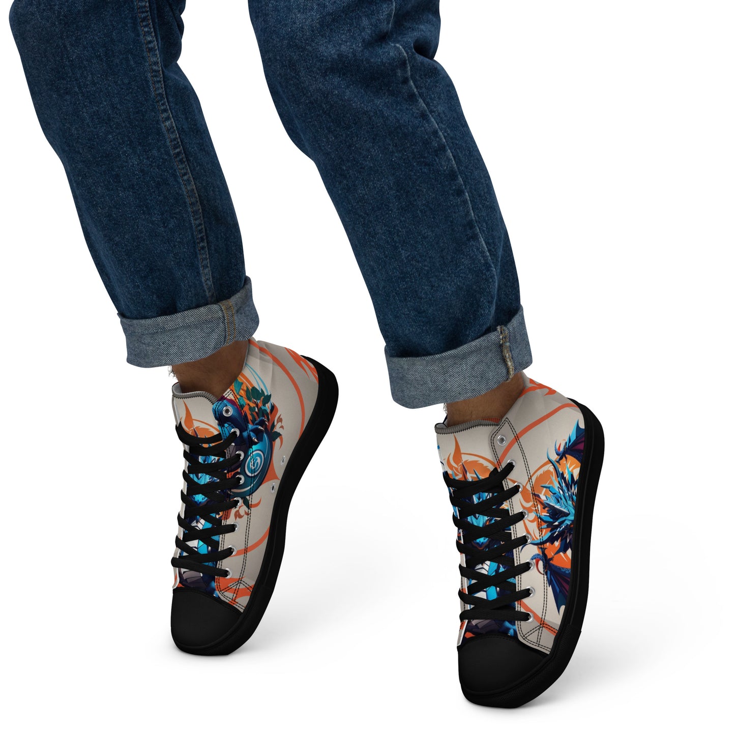 Tênis de lona de cano alto masculino
