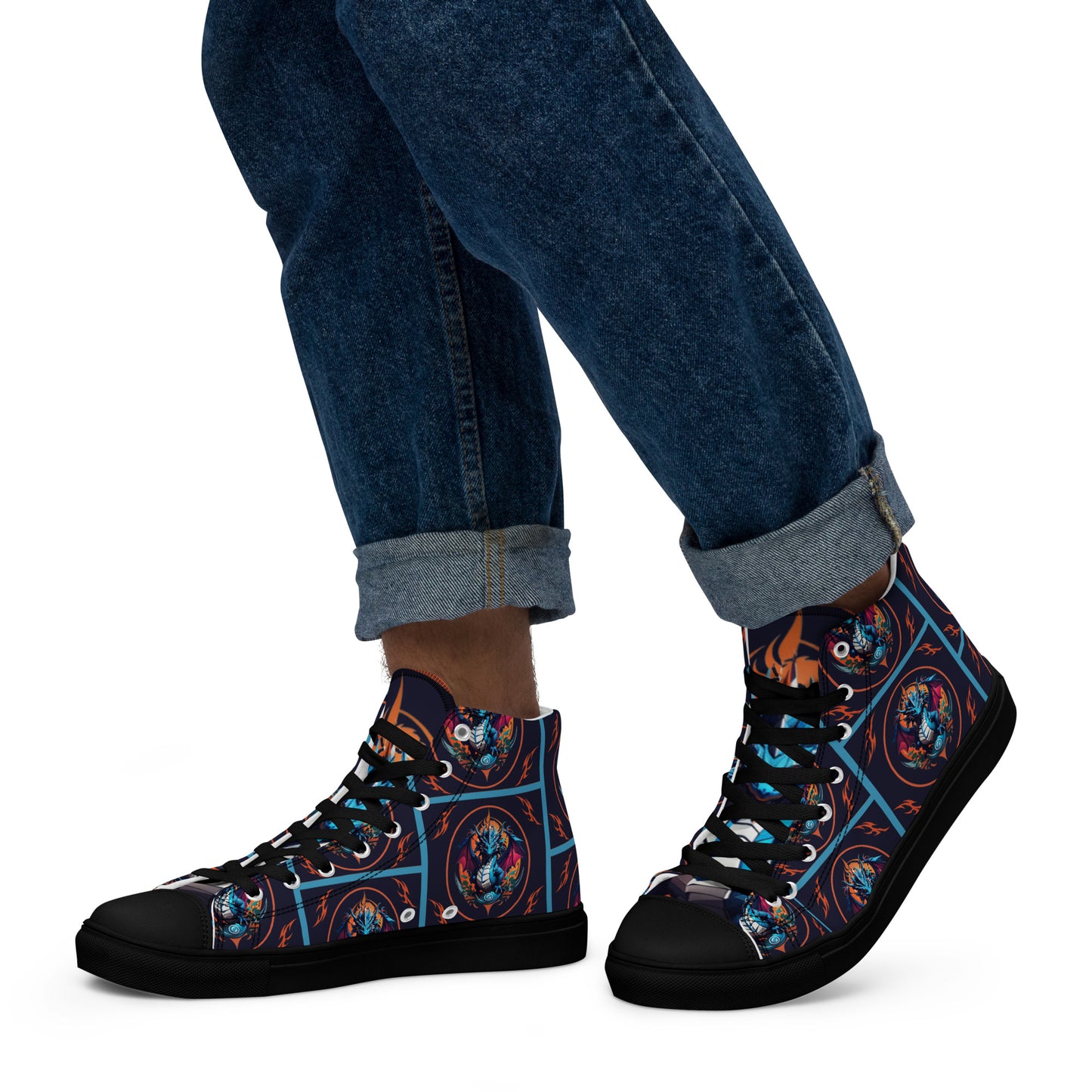 Tênis de lona de cano alto masculino