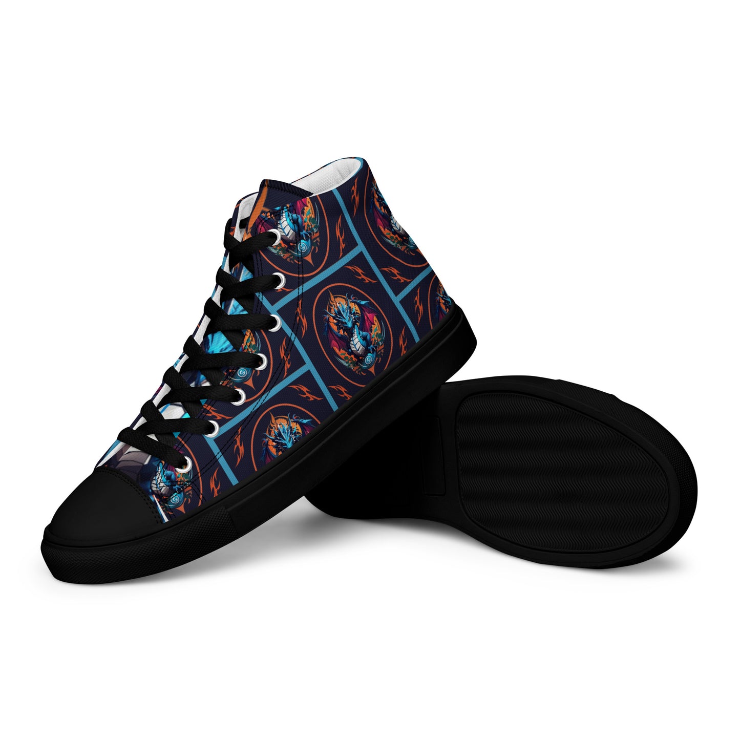 Tênis de lona de cano alto masculino