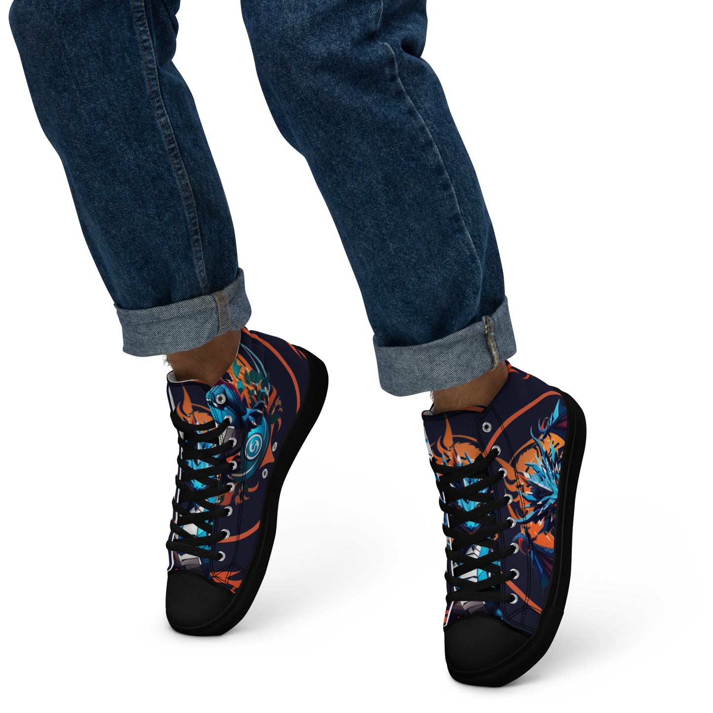 Tênis de lona de cano alto masculino