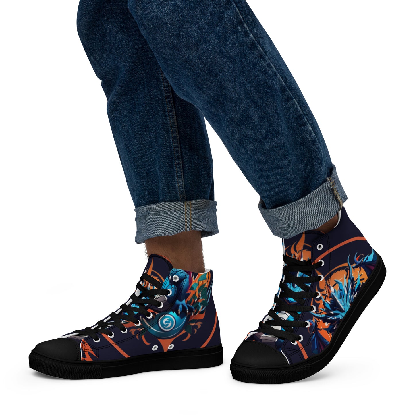 Tênis de lona de cano alto masculino