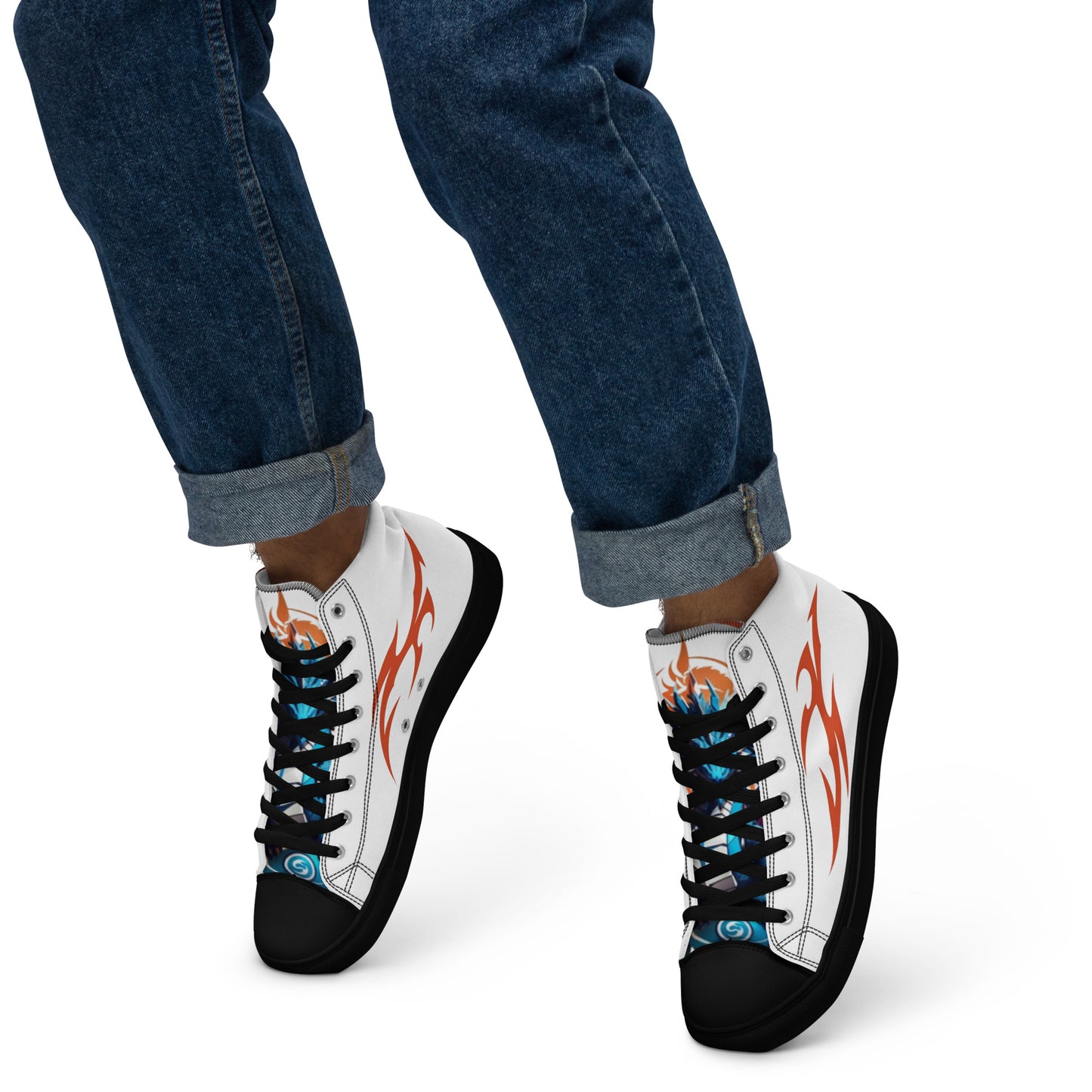 Tênis de lona de cano alto masculino