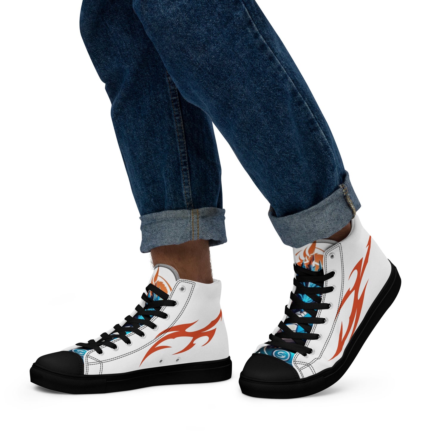 Tênis de lona de cano alto masculino