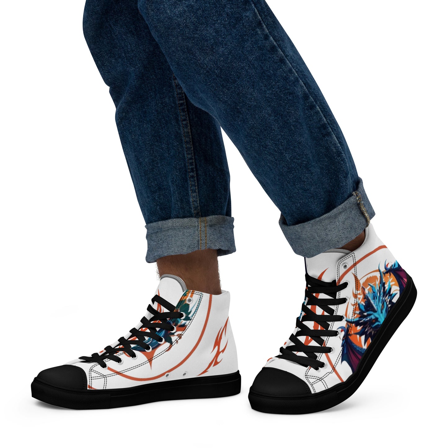 Tênis de lona de cano alto masculino