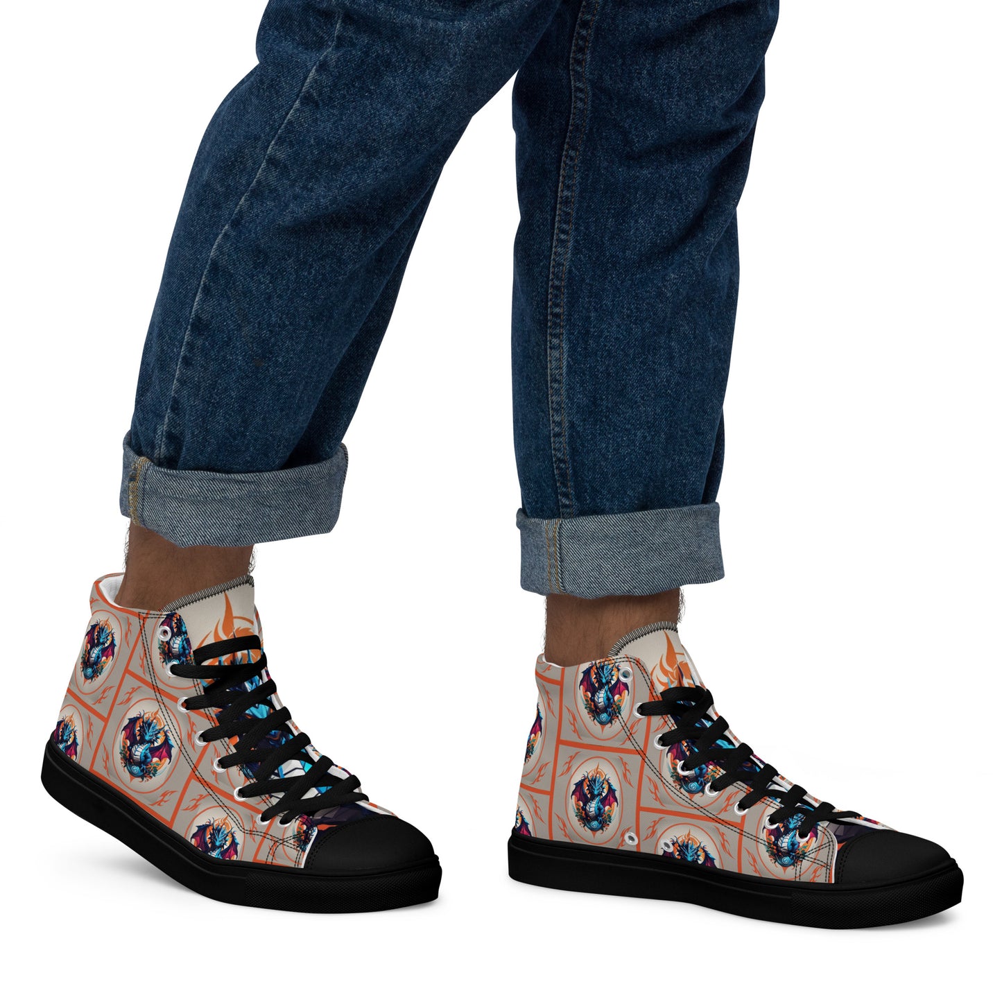 Tênis de lona de cano alto masculino