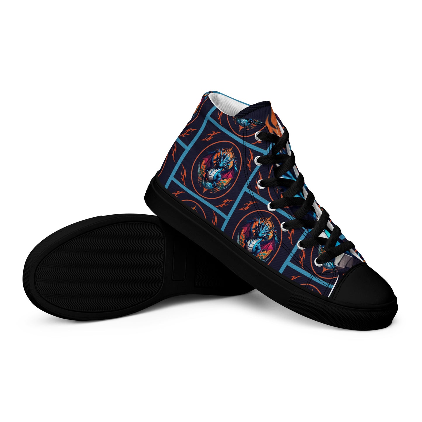 Tênis de lona de cano alto masculino