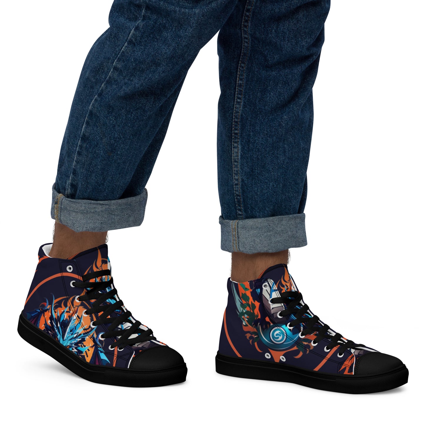 Tênis de lona de cano alto masculino