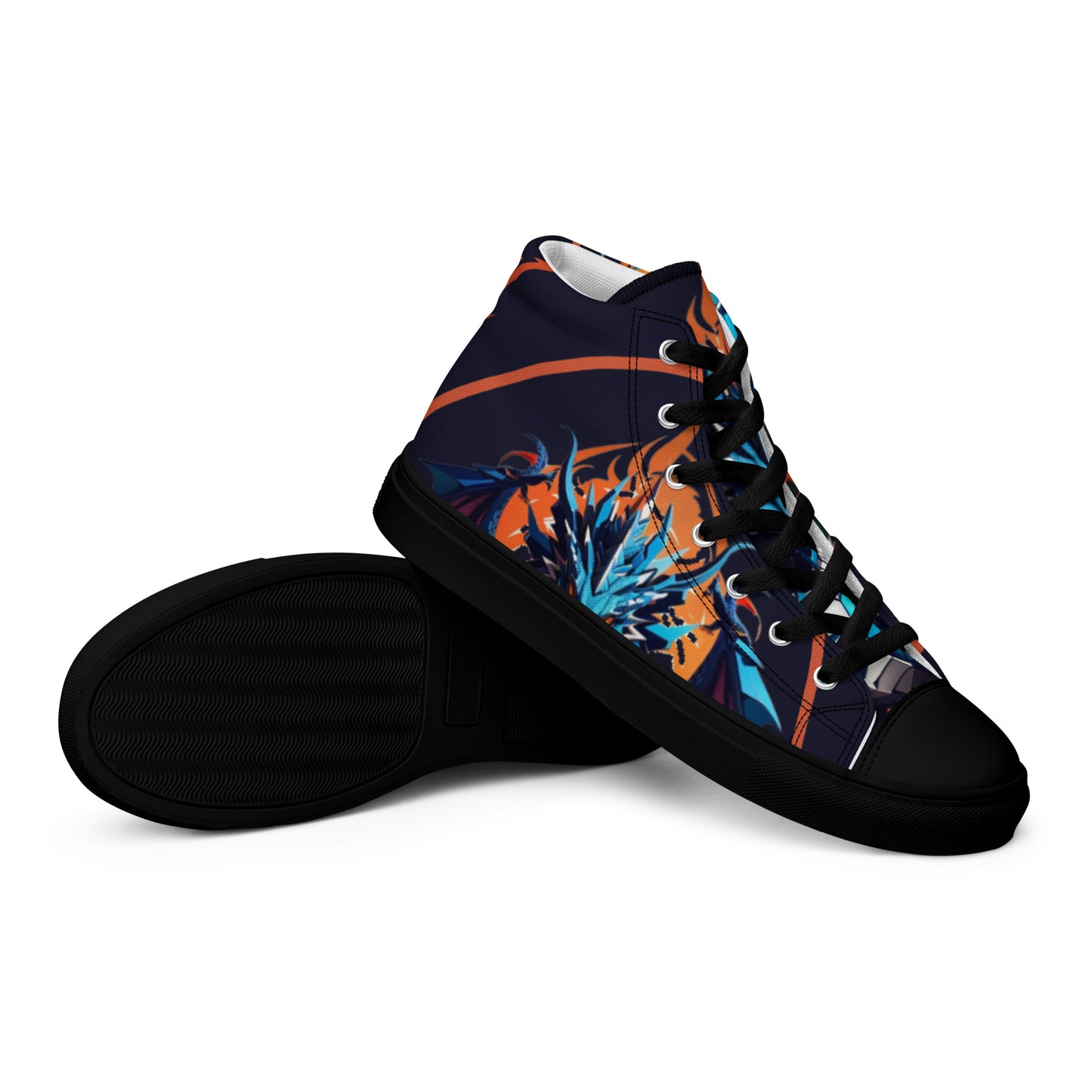 Tênis de lona de cano alto masculino
