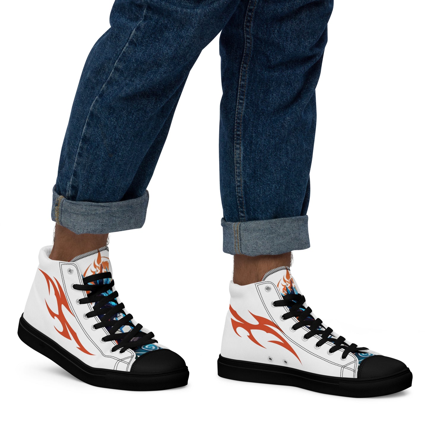 Tênis de lona de cano alto masculino