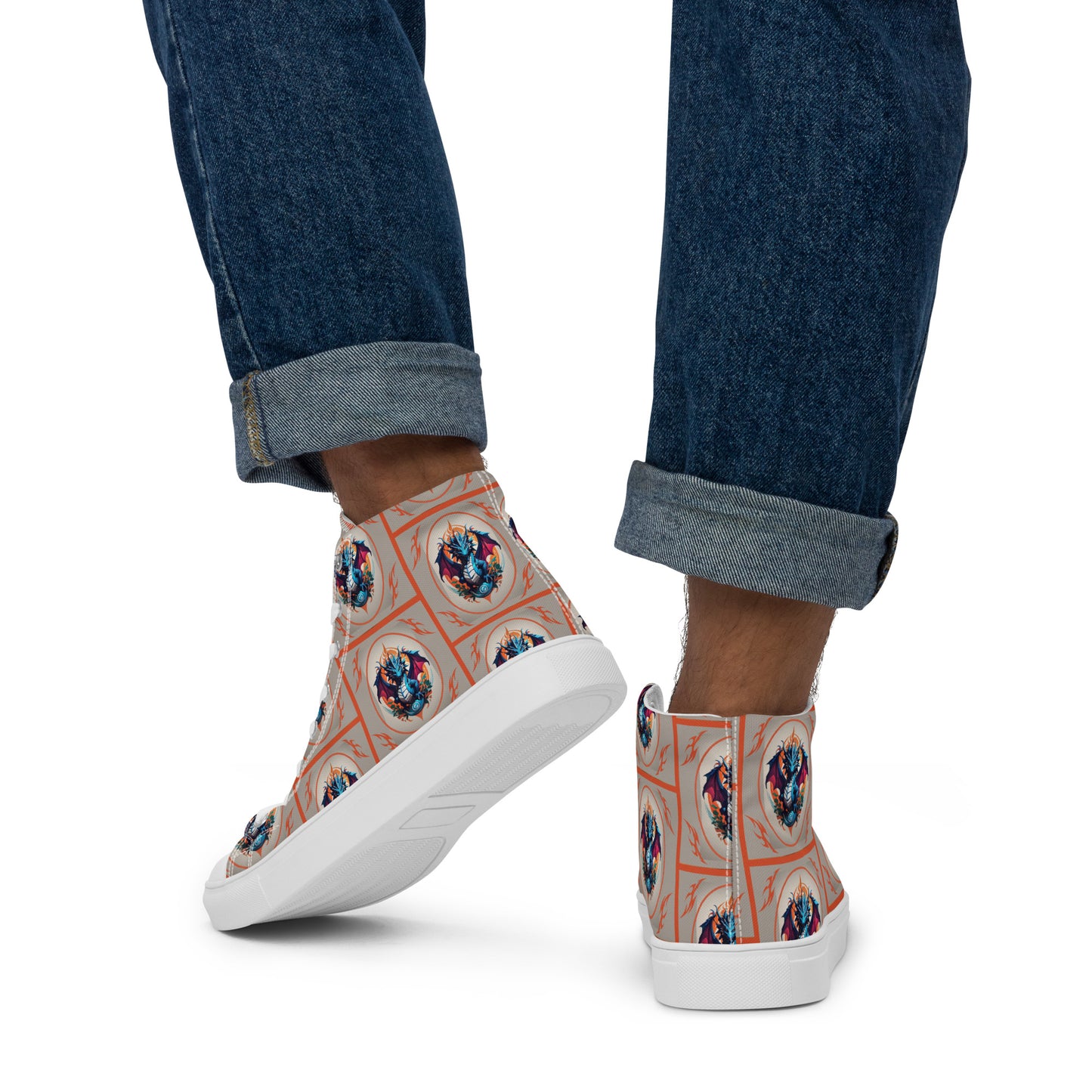 Tênis de lona de cano alto masculino