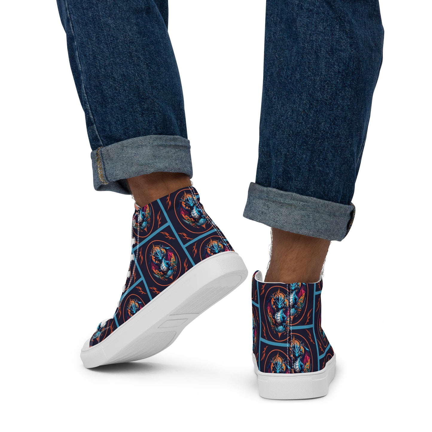 Tênis de lona de cano alto masculino