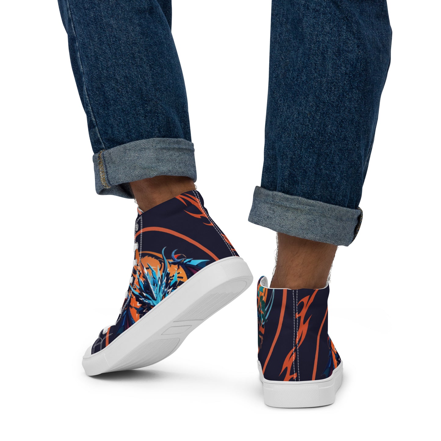 Tênis de lona de cano alto masculino