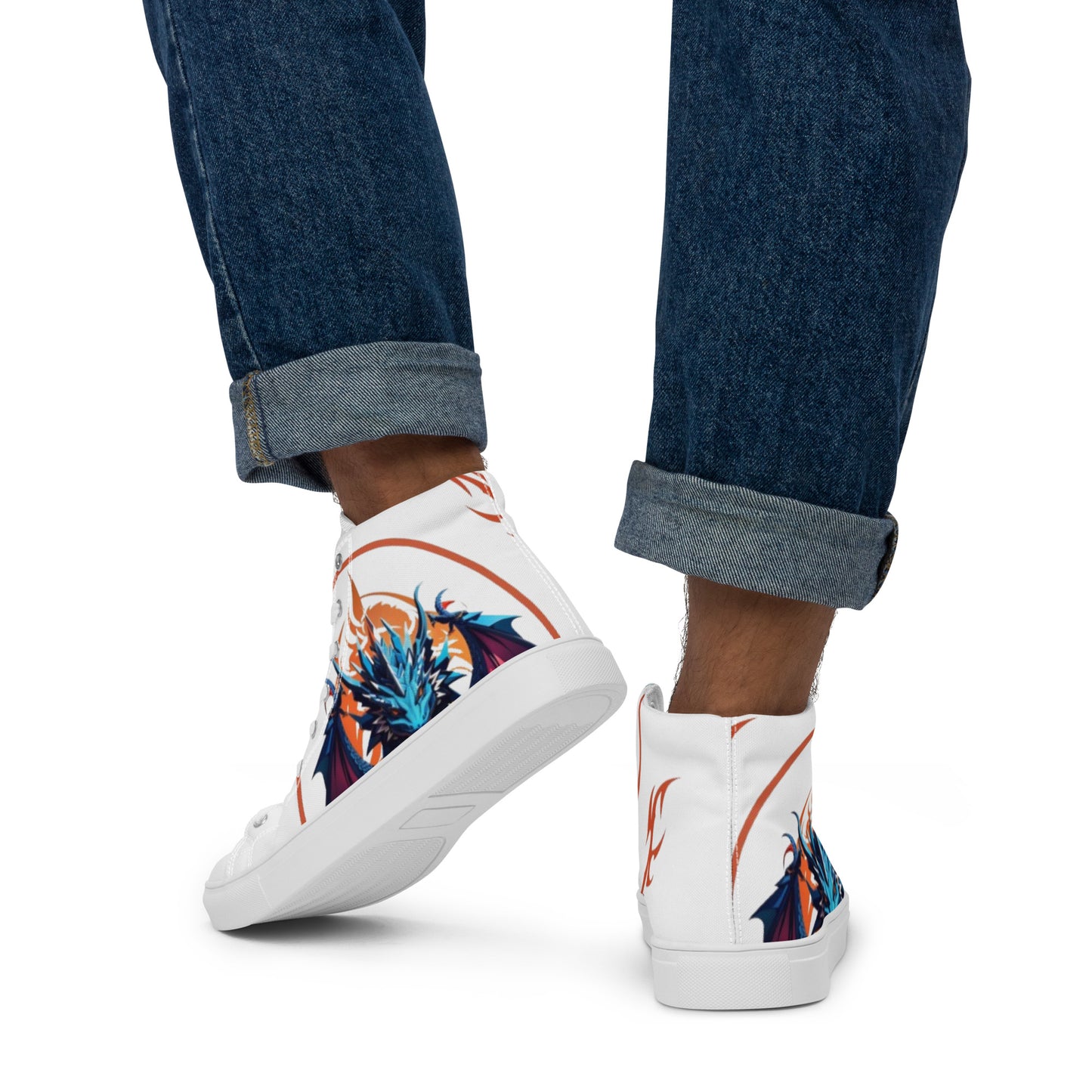 Tênis de lona de cano alto masculino