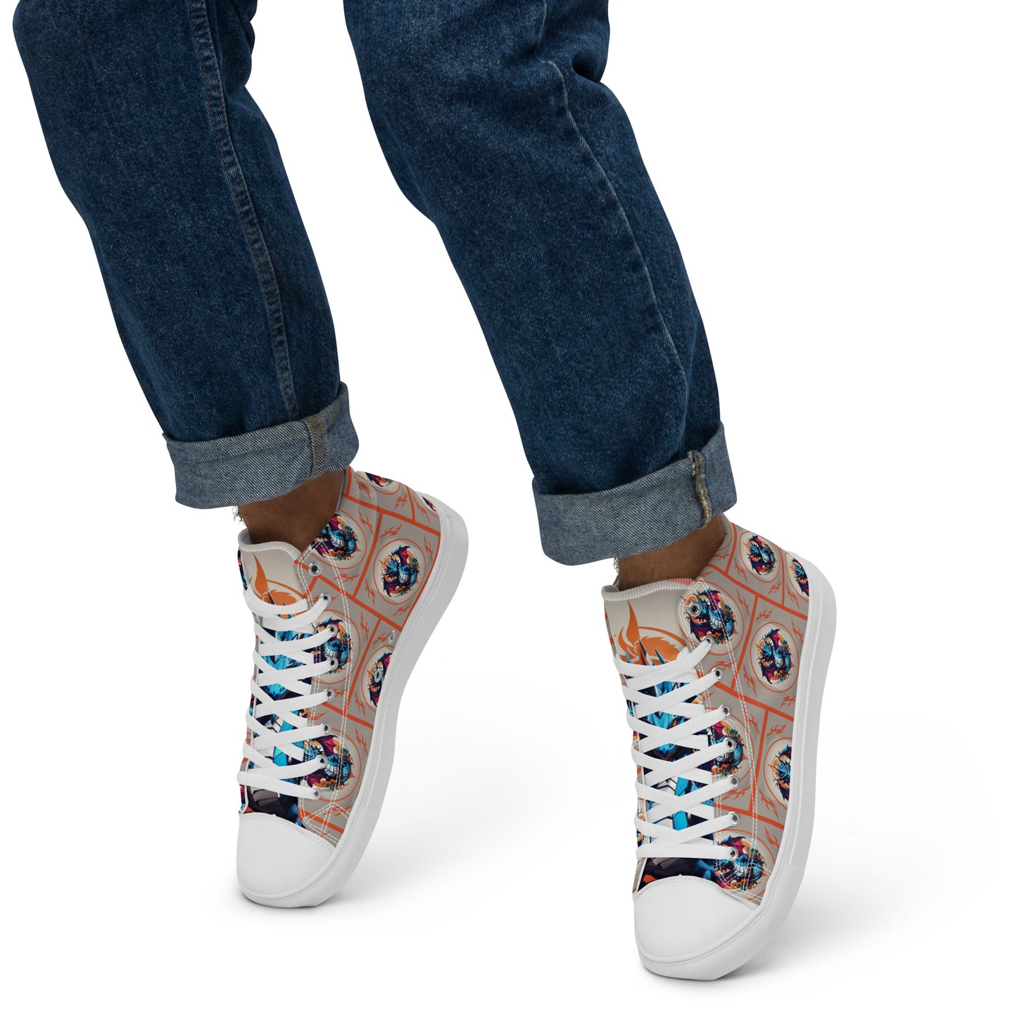 Tênis de lona de cano alto masculino