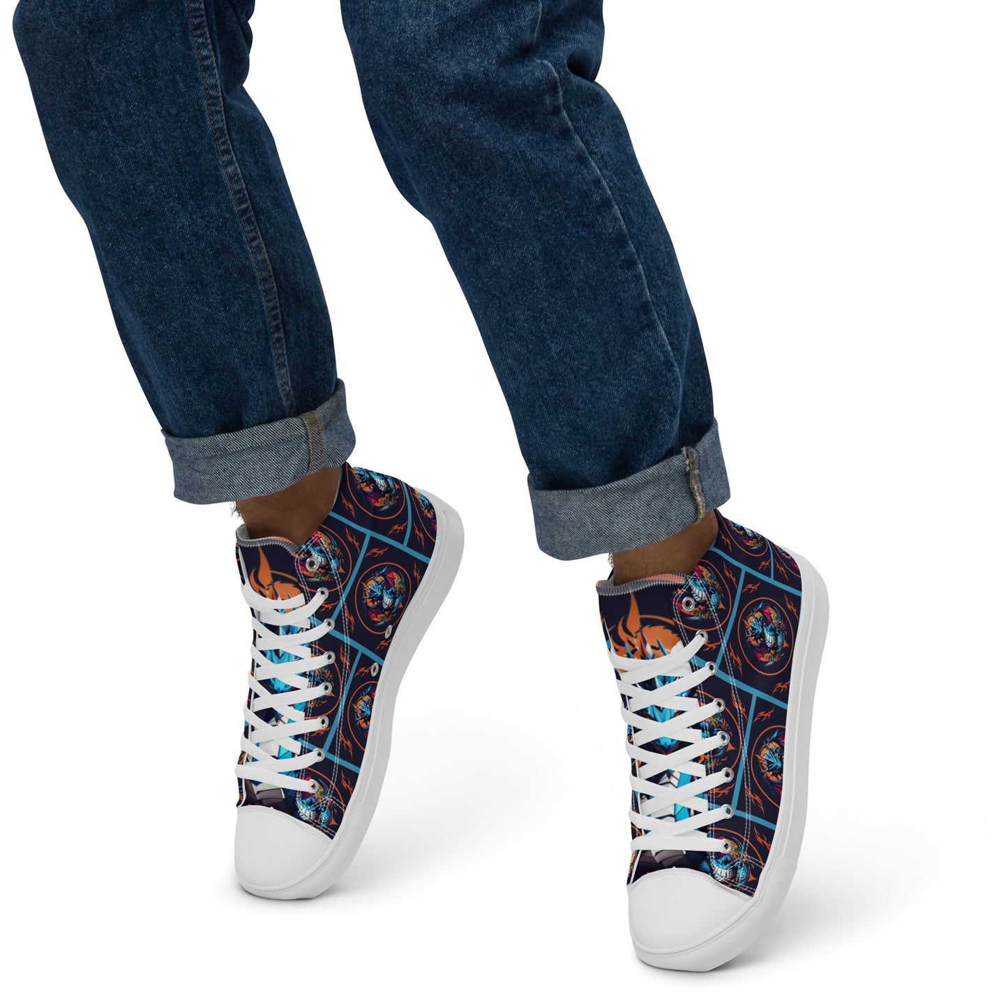 Tênis de lona de cano alto masculino