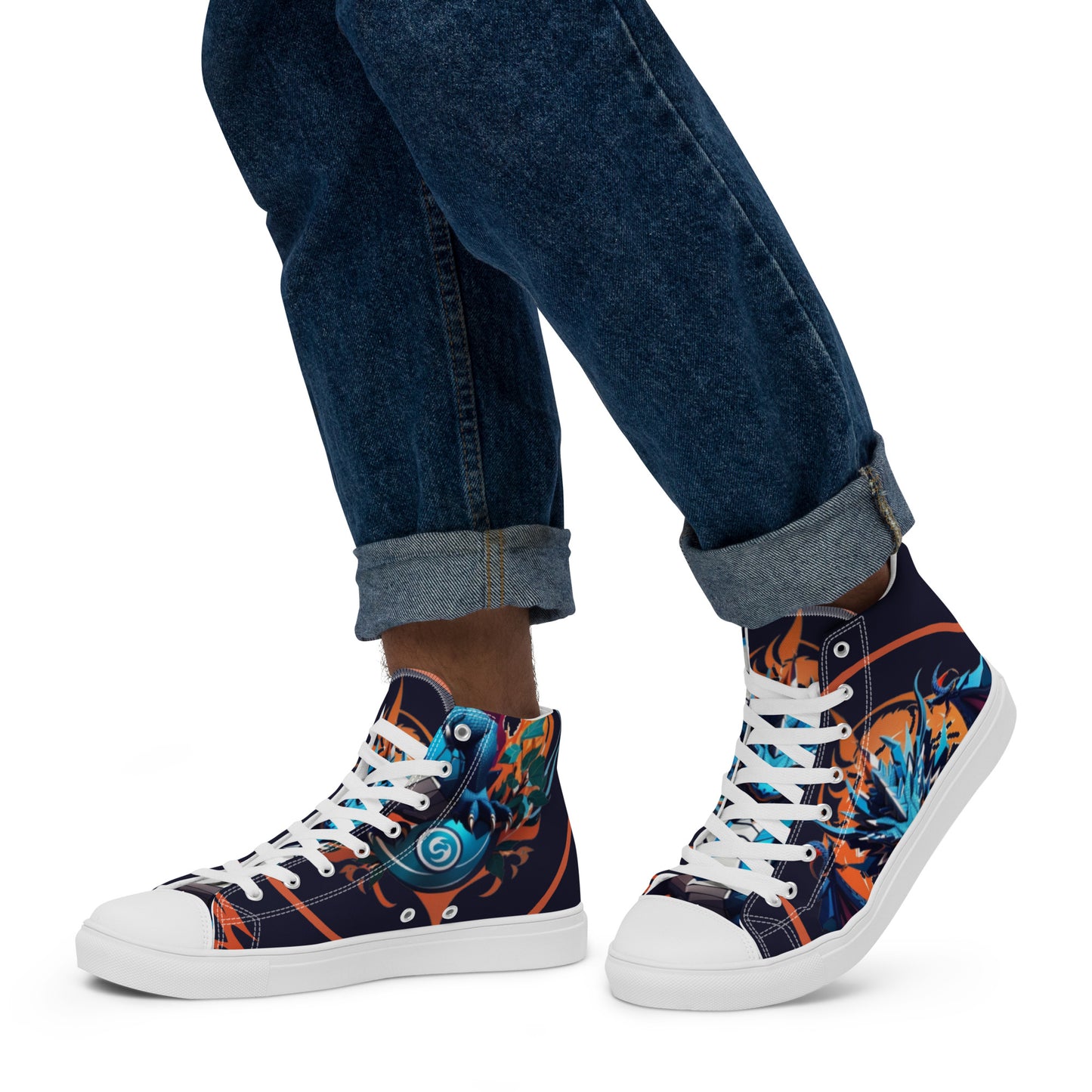 Tênis de lona de cano alto masculino