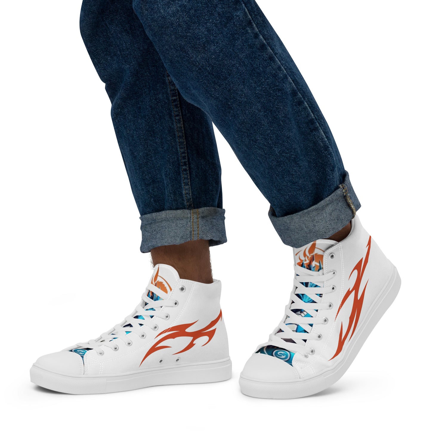 Tênis de lona de cano alto masculino