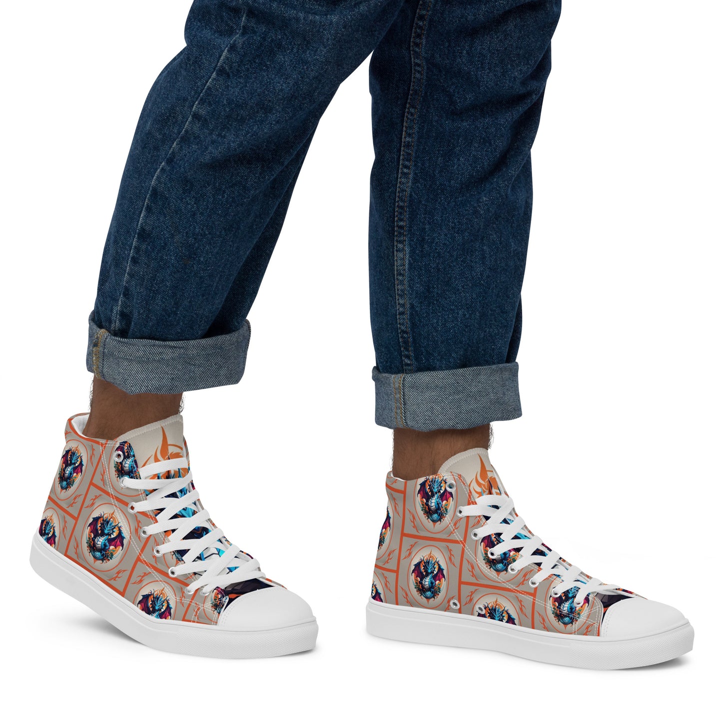 Tênis de lona de cano alto masculino