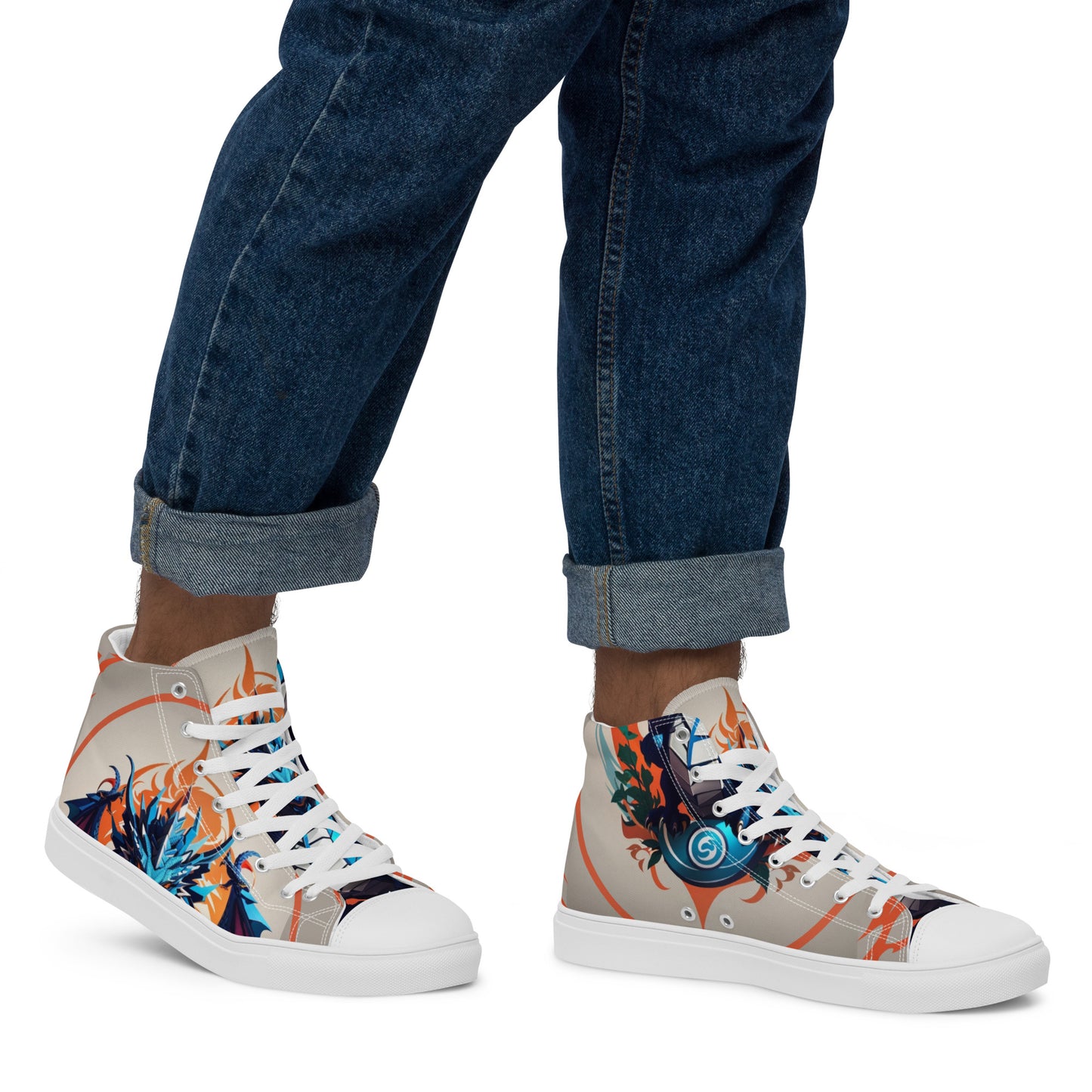 Tênis de lona de cano alto masculino