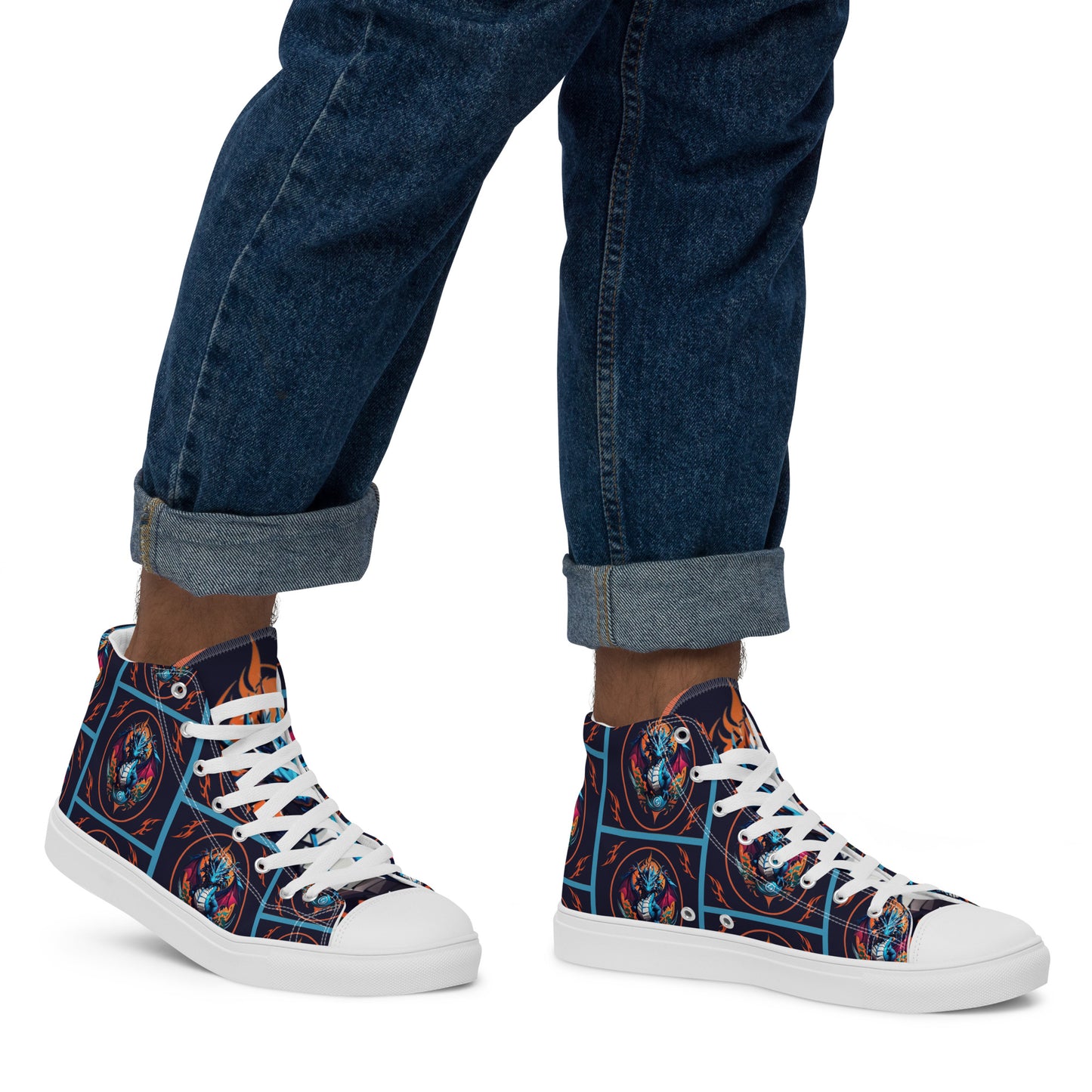Tênis de lona de cano alto masculino