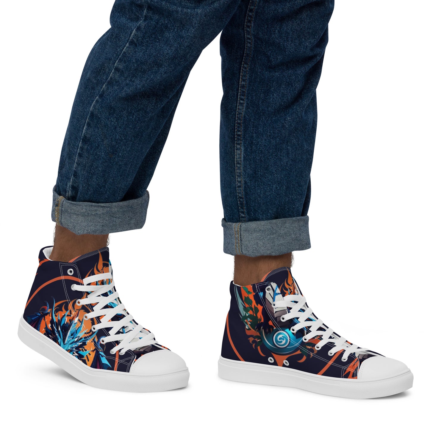 Tênis de lona de cano alto masculino
