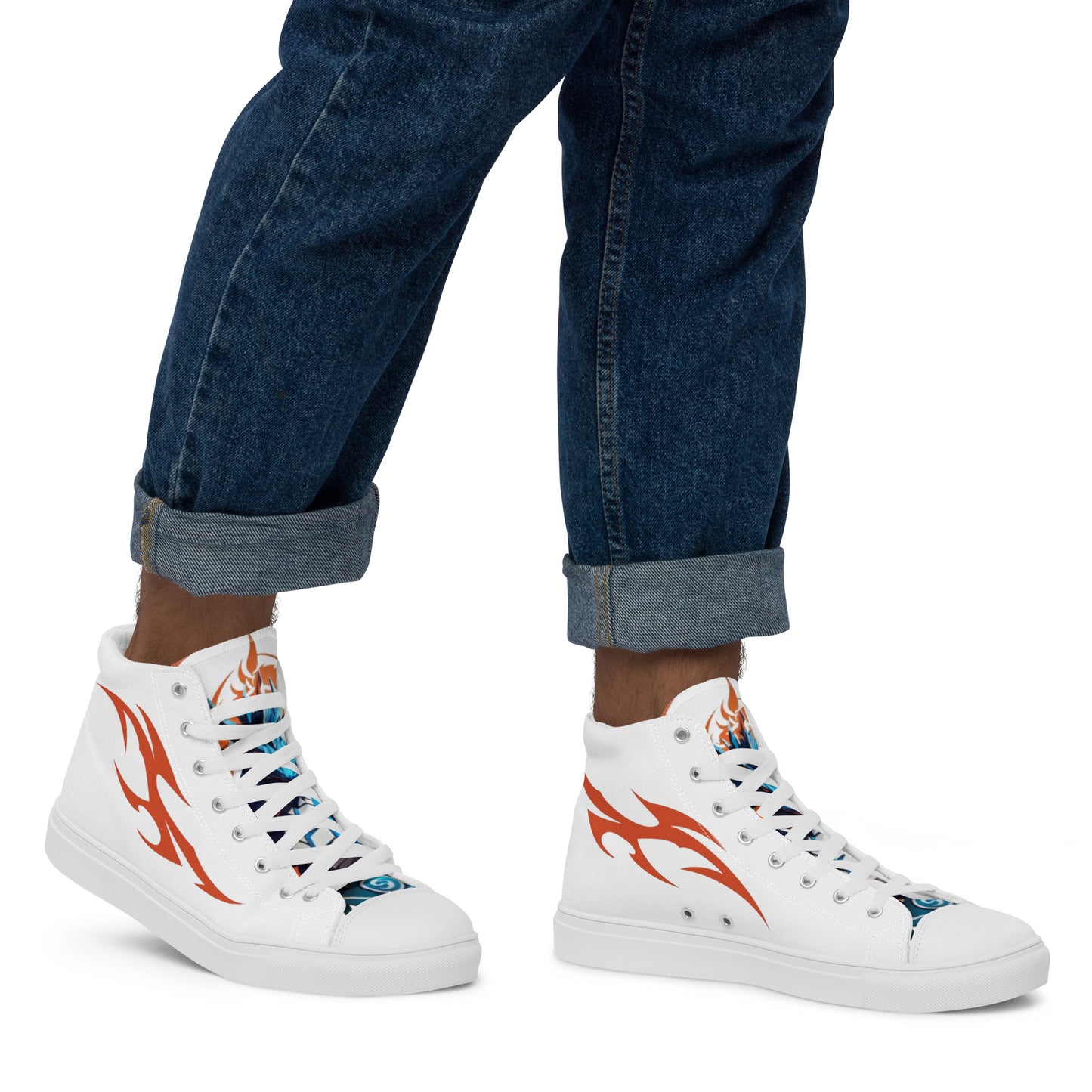 Tênis de lona de cano alto masculino