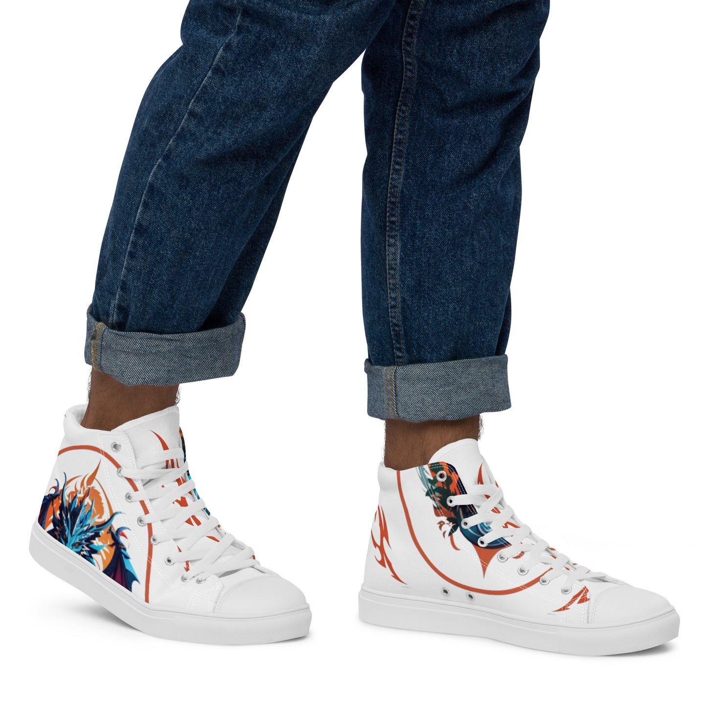 Tênis de lona de cano alto masculino