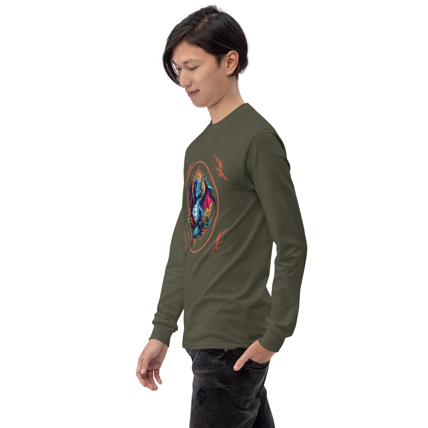 Camisa masculina de mangas longas