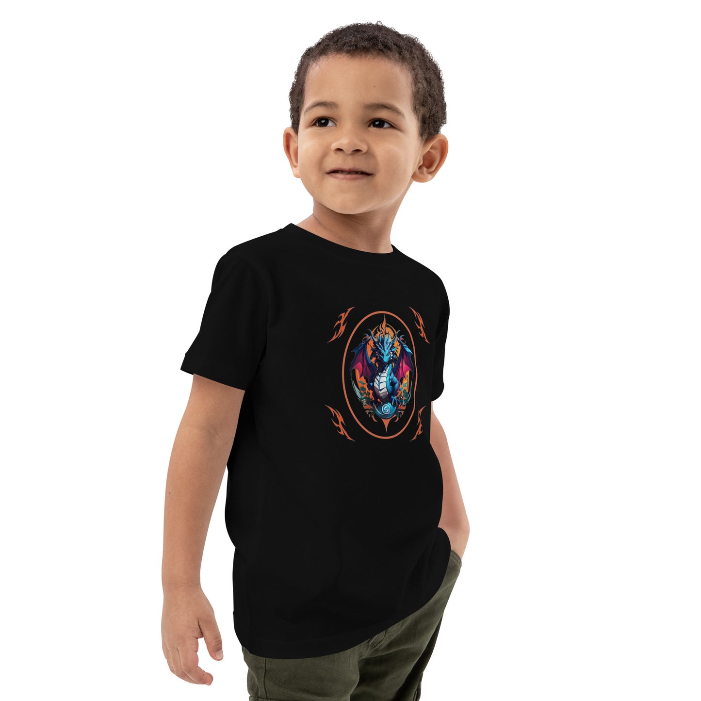 Camiseta infantil de algodão orgânico
