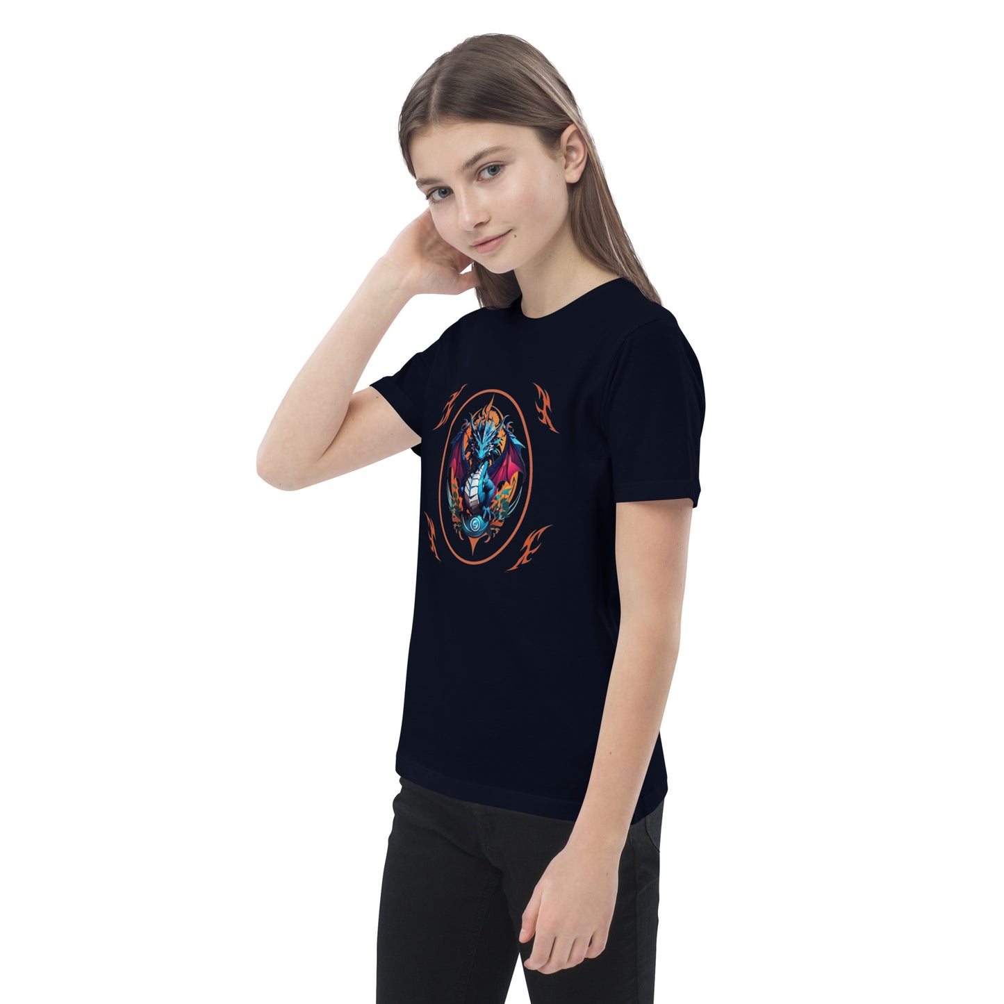 Camiseta infantil de algodão orgânico