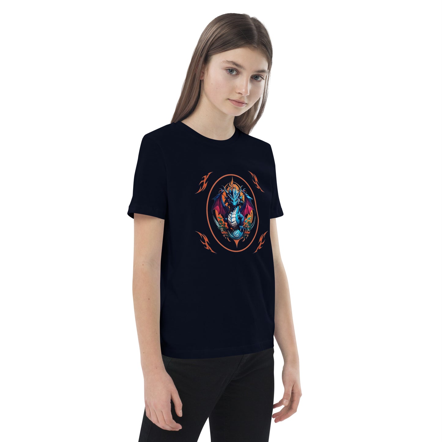 Camiseta infantil de algodão orgânico