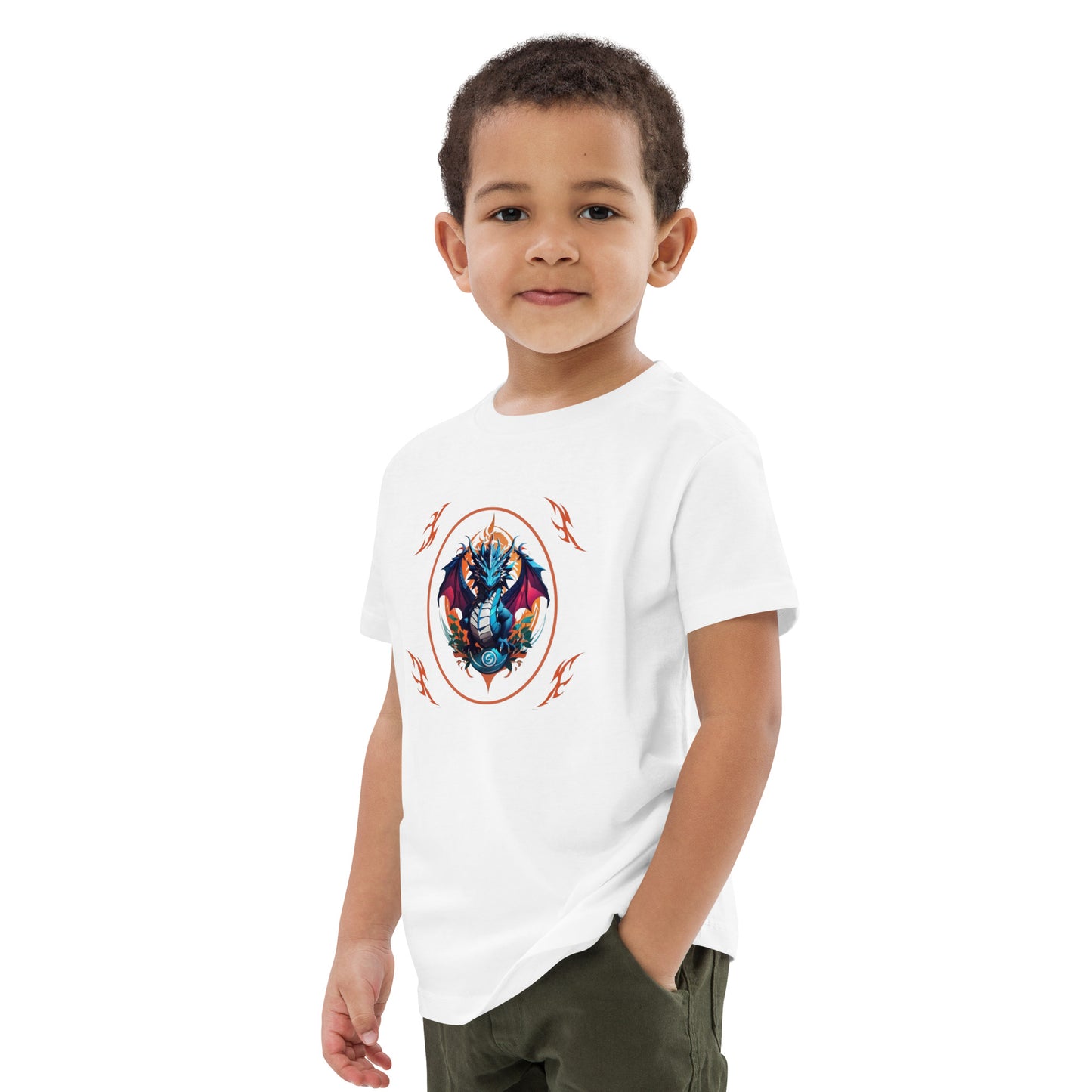 Camiseta infantil de algodão orgânico