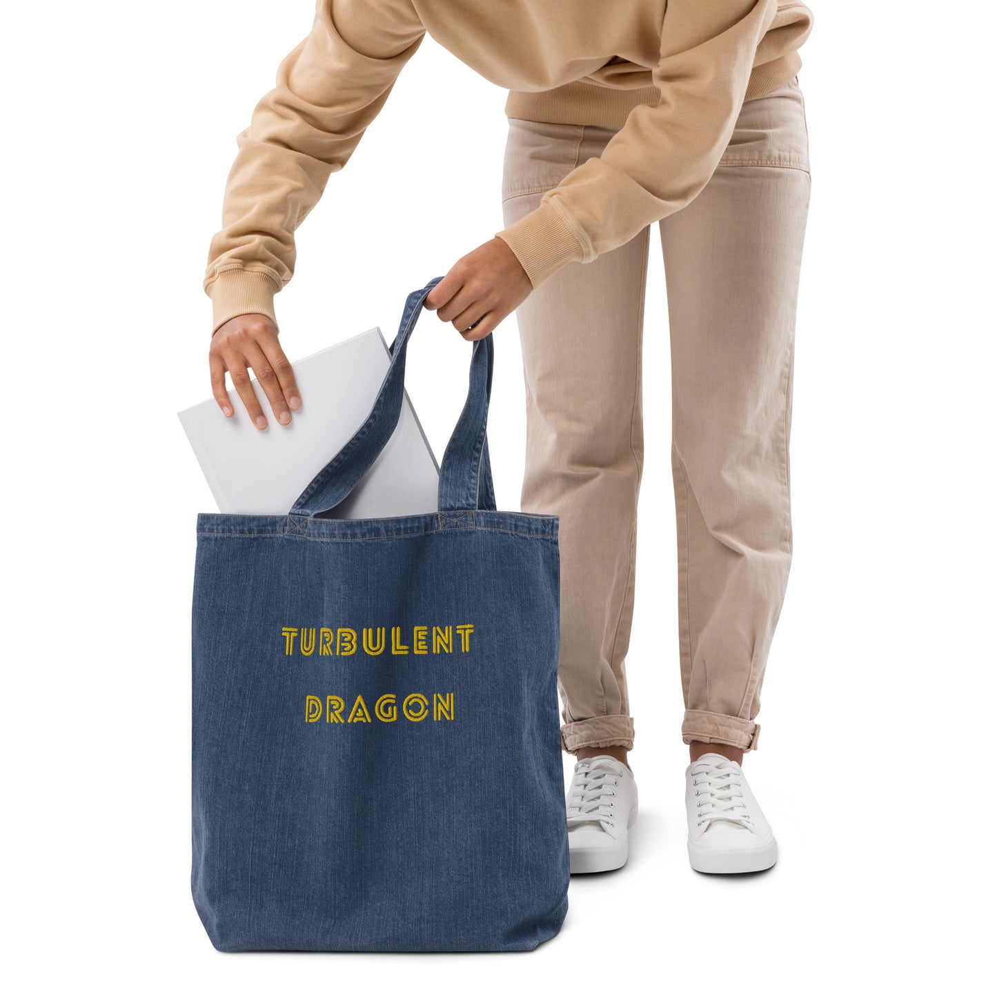 Ecobag jeans de algodão orgânico
