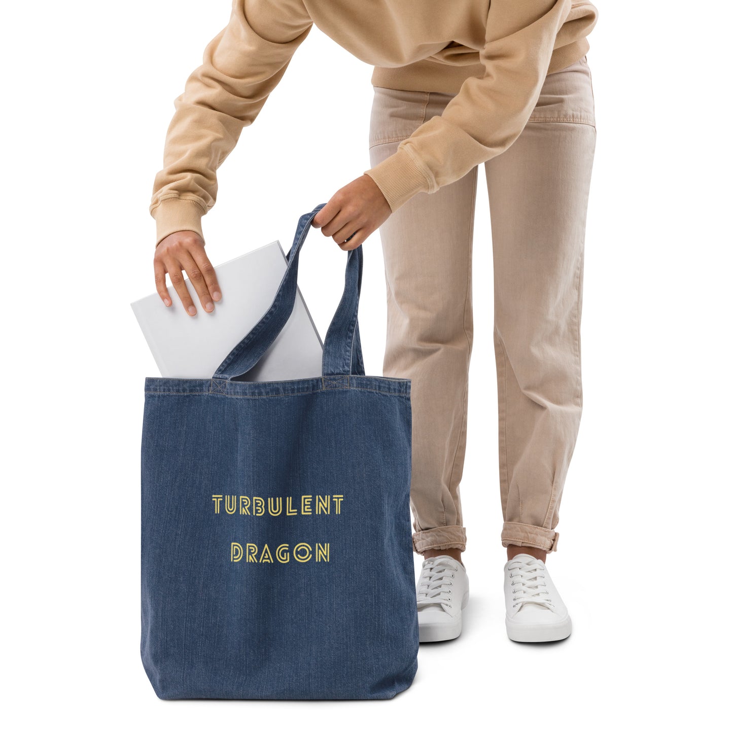 Ecobag jeans de algodão orgânico