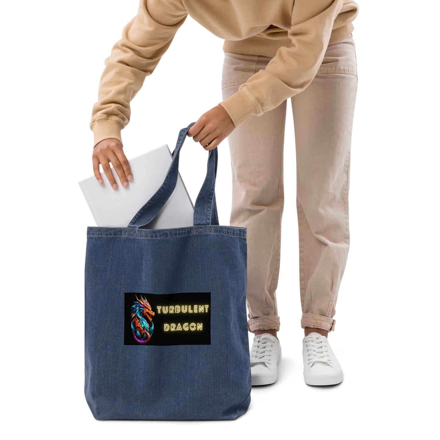 Ecobag jeans de algodão orgânico