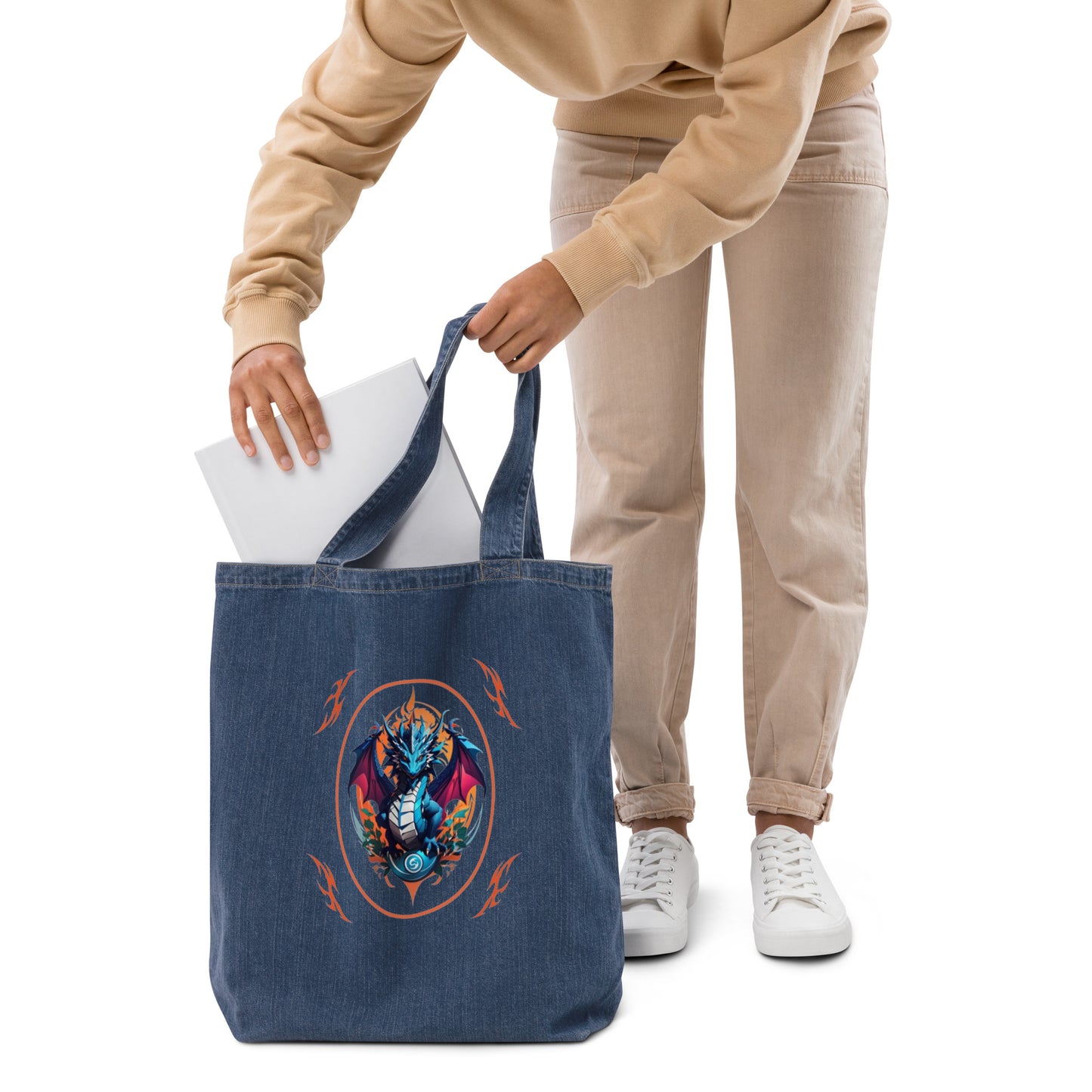 Ecobag jeans de algodão orgânico