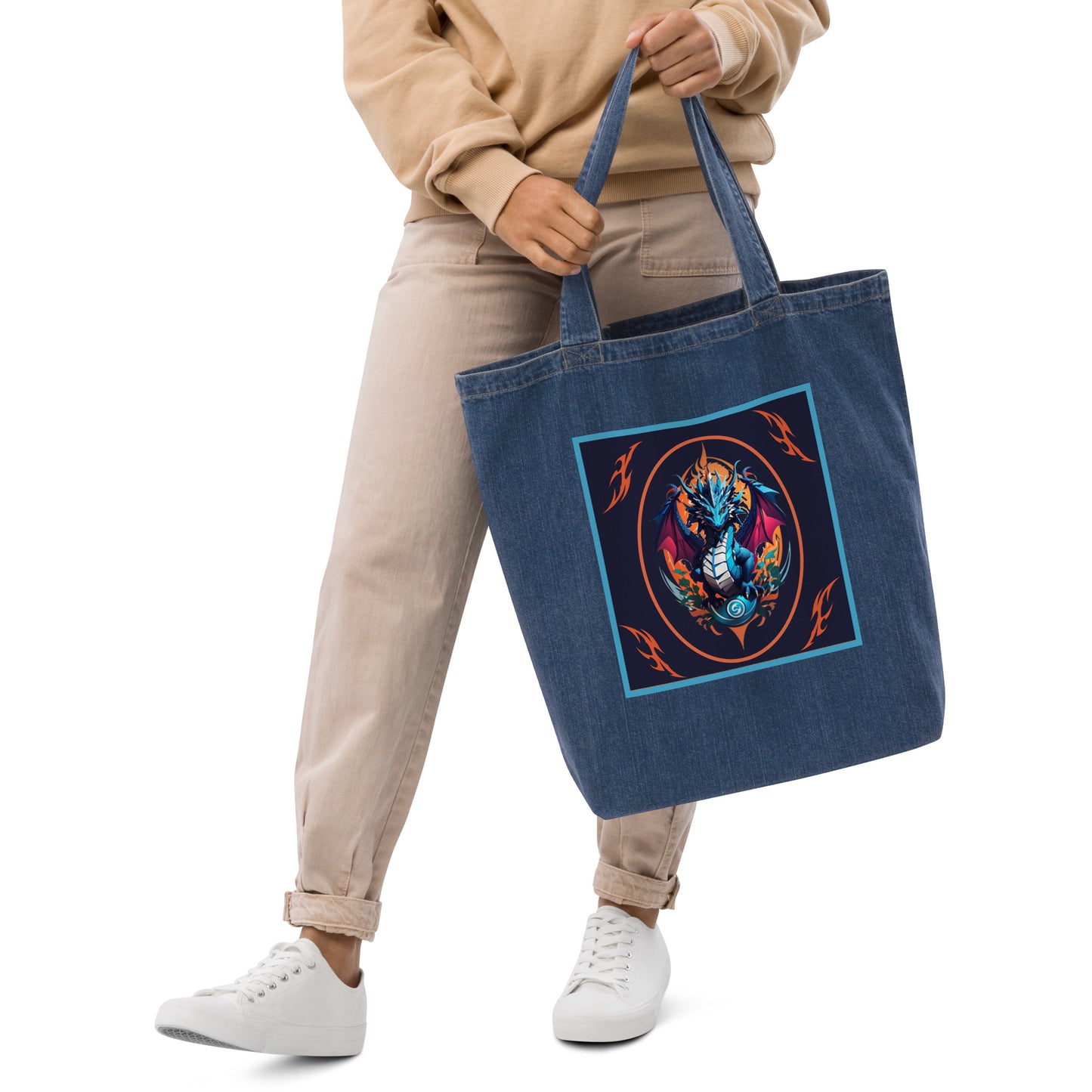 Ecobag jeans de algodão orgânico
