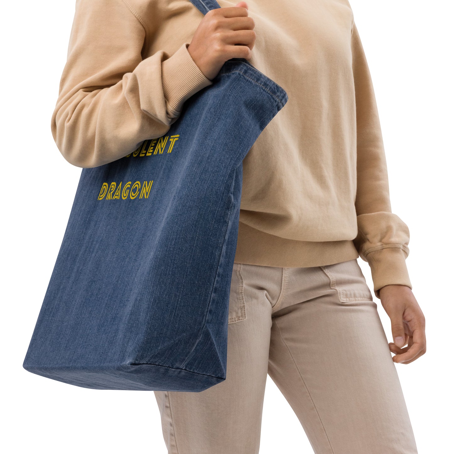 Ecobag jeans de algodão orgânico