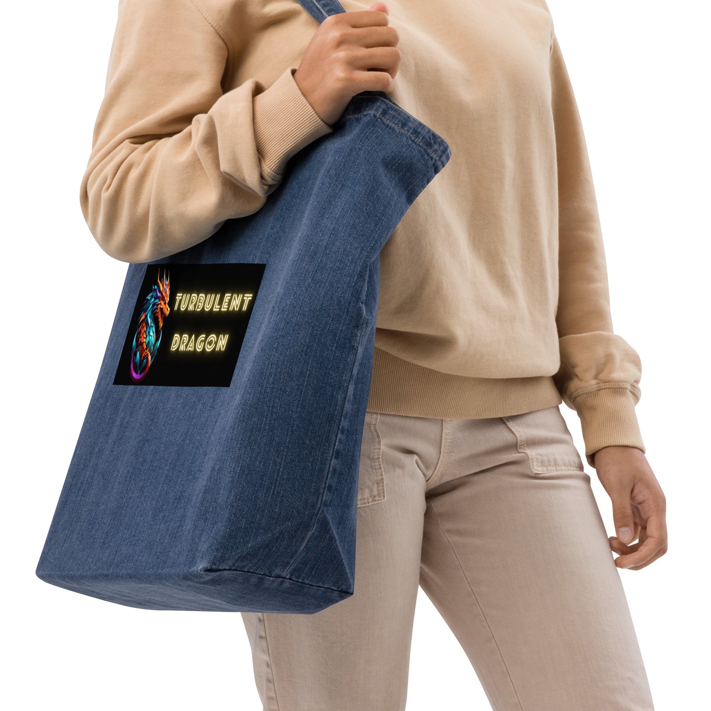 Ecobag jeans de algodão orgânico