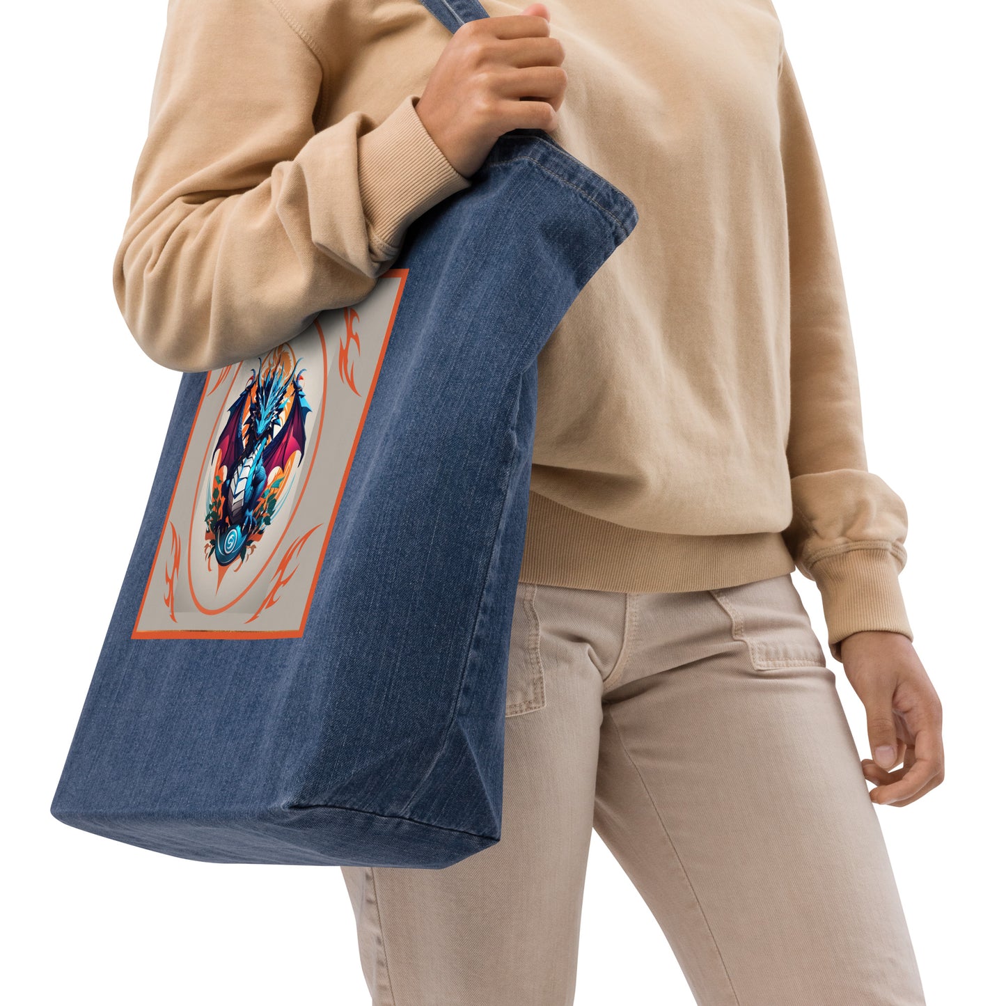 Ecobag jeans de algodão orgânico