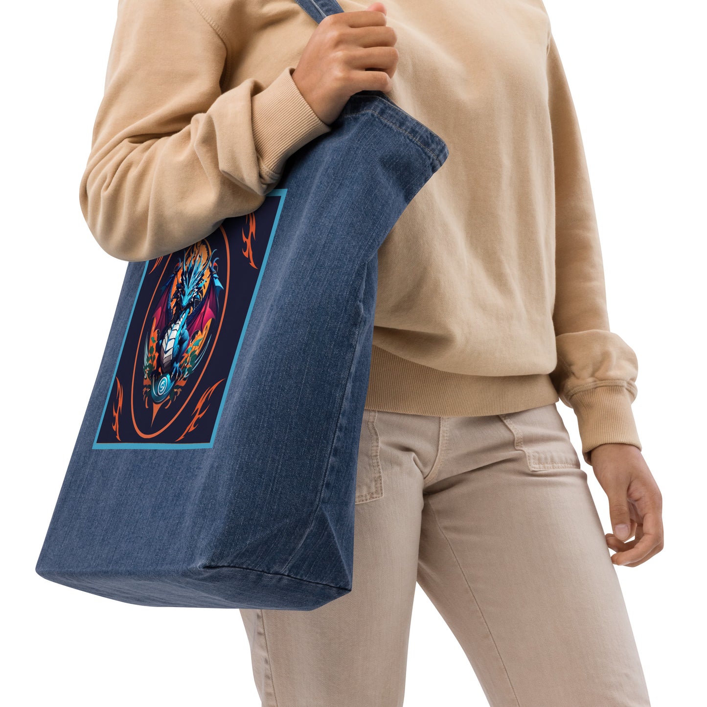 Ecobag jeans de algodão orgânico