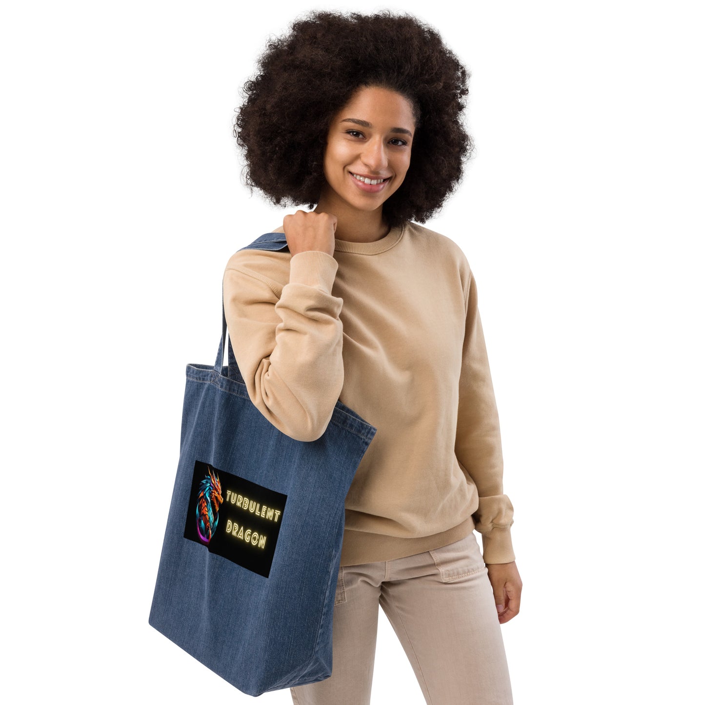 Ecobag jeans de algodão orgânico