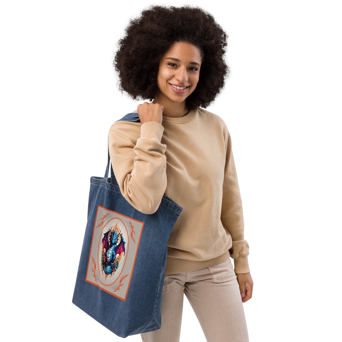 Ecobag jeans de algodão orgânico