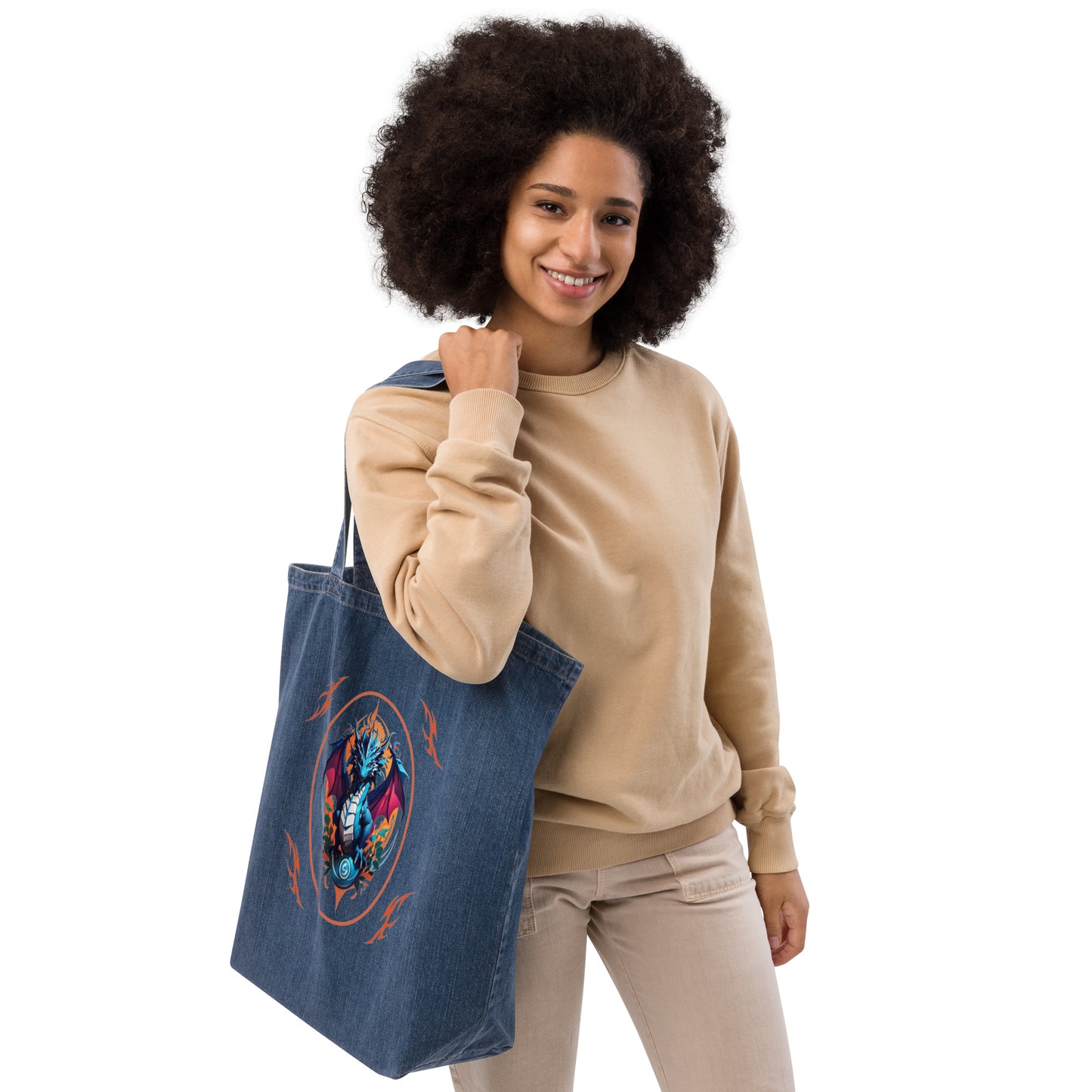 Ecobag jeans de algodão orgânico