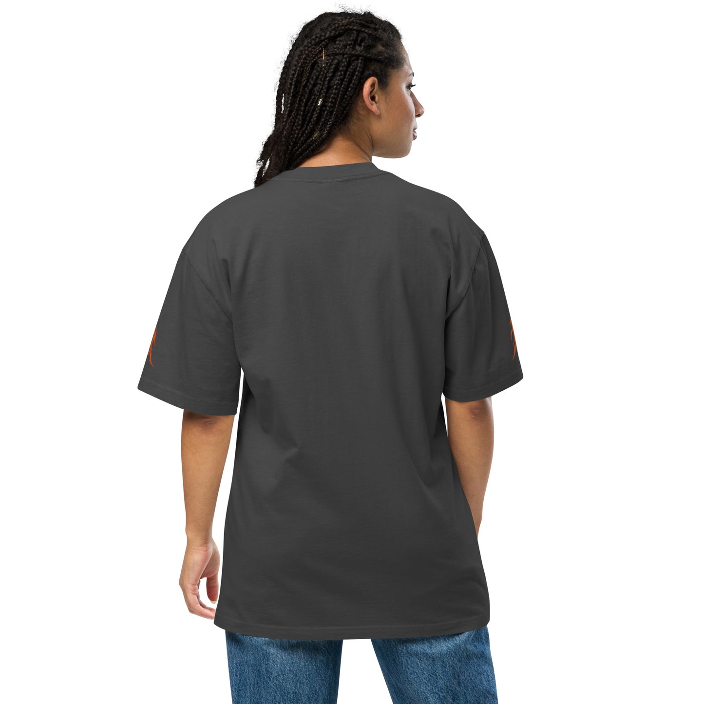 Camiseta desbotada tamanho grande