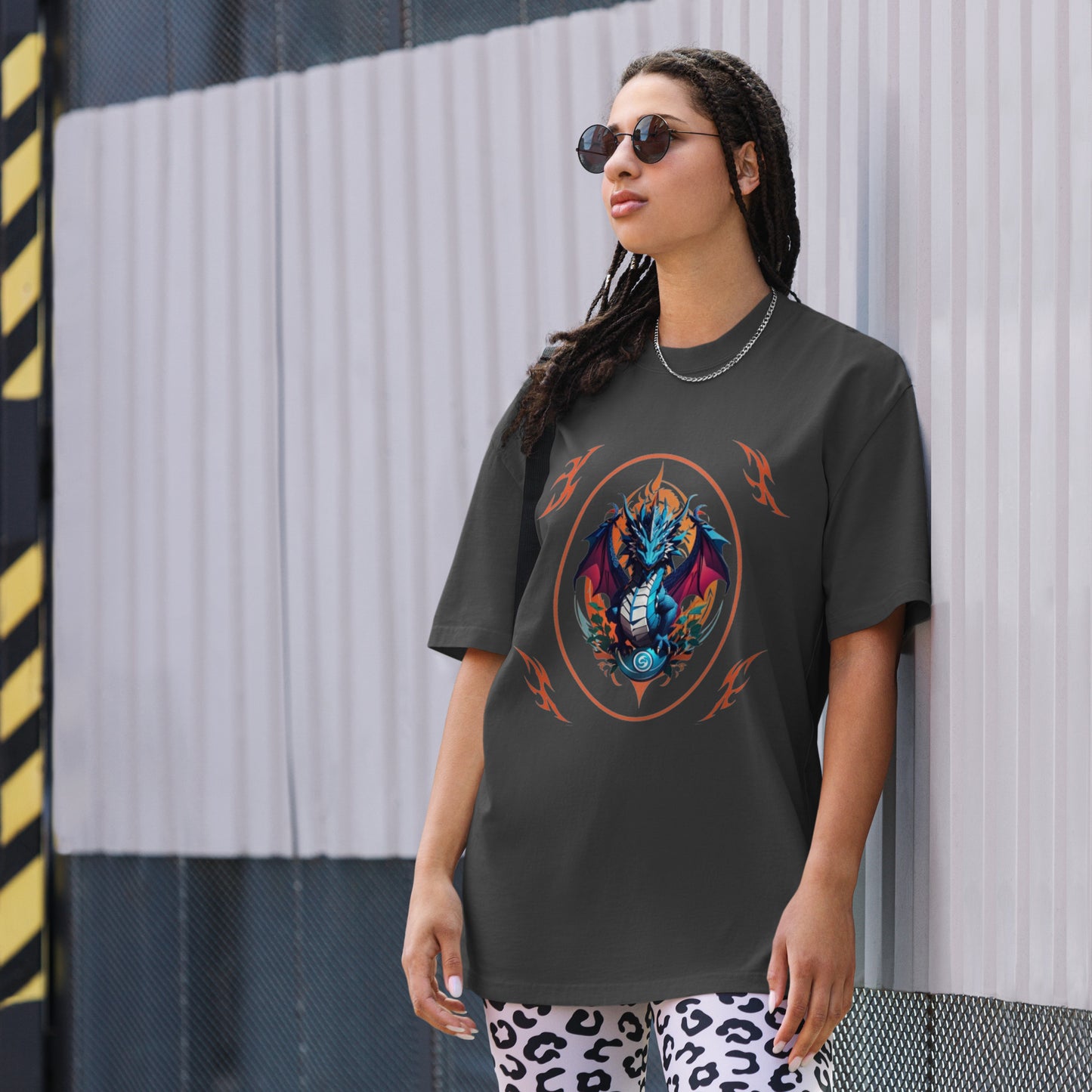 Camiseta desbotada tamanho grande