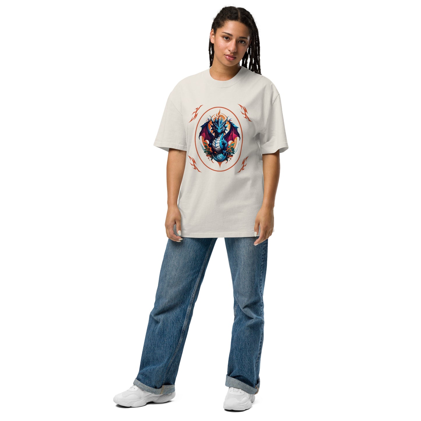 Camiseta desbotada tamanho grande