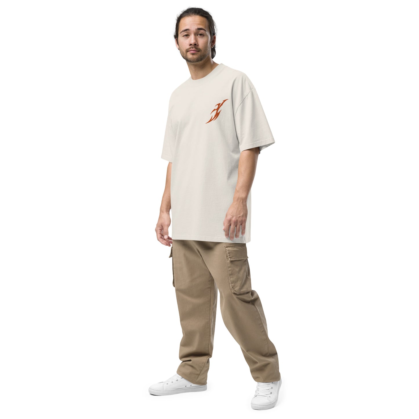 Camiseta desbotada tamanho grande