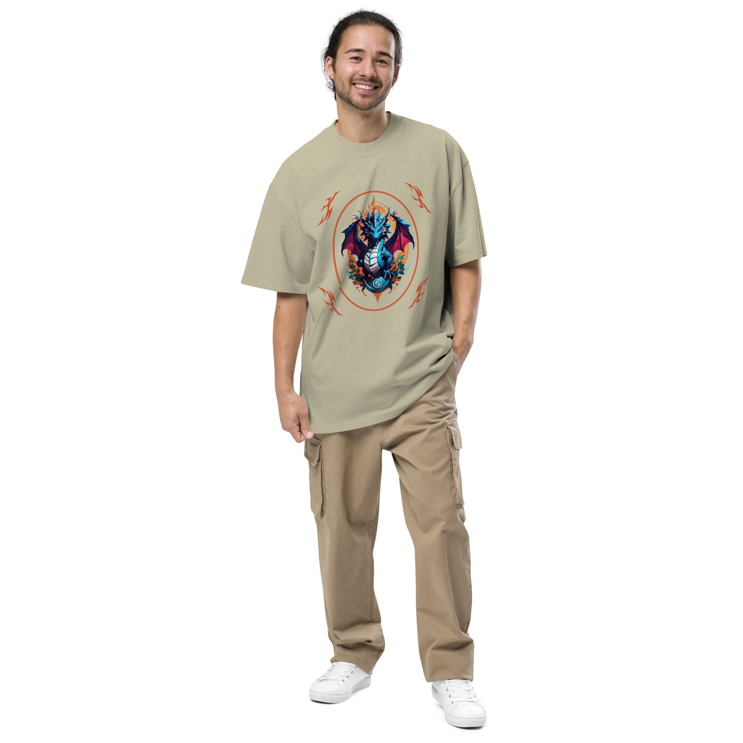 Camiseta desbotada tamanho grande