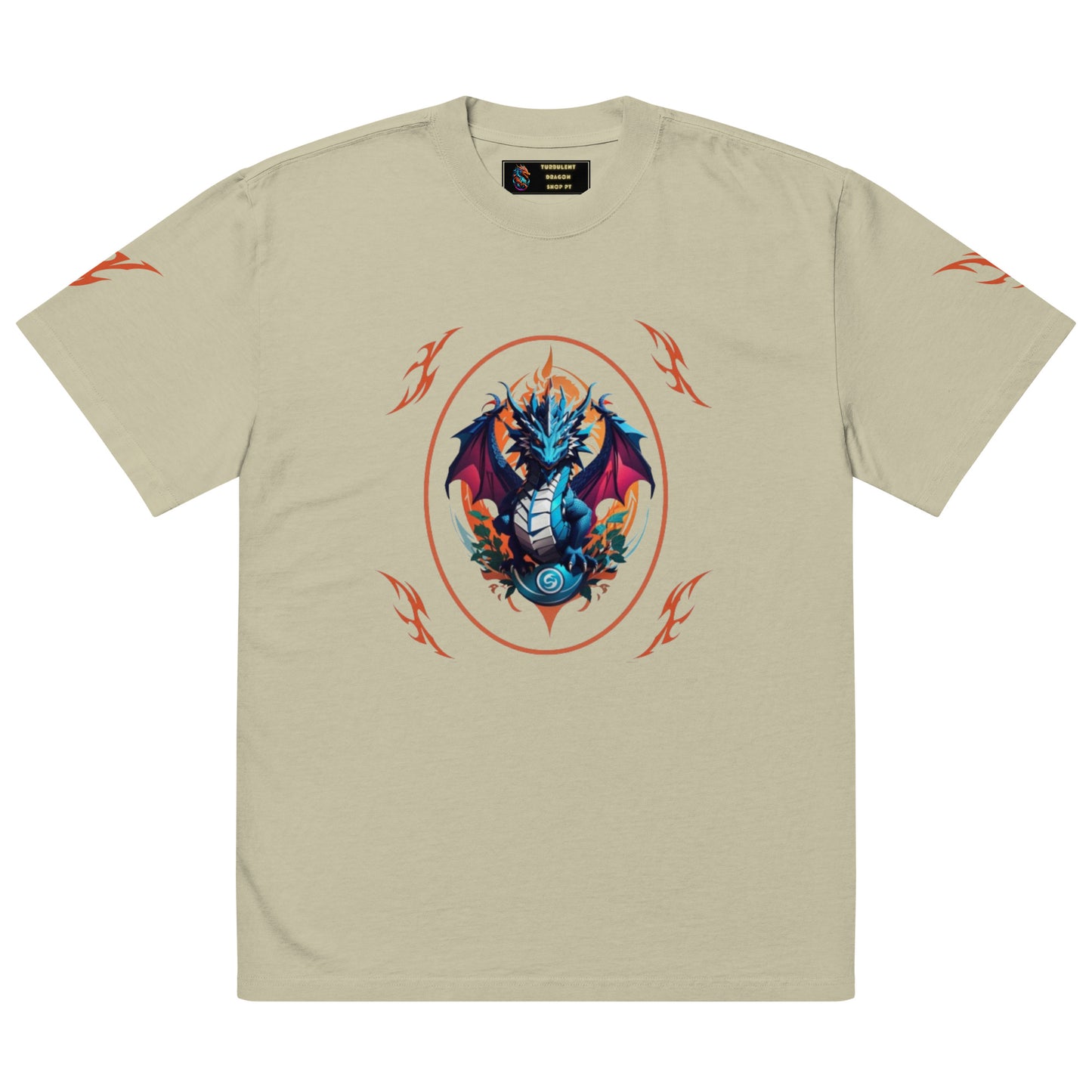 Camiseta desbotada tamanho grande